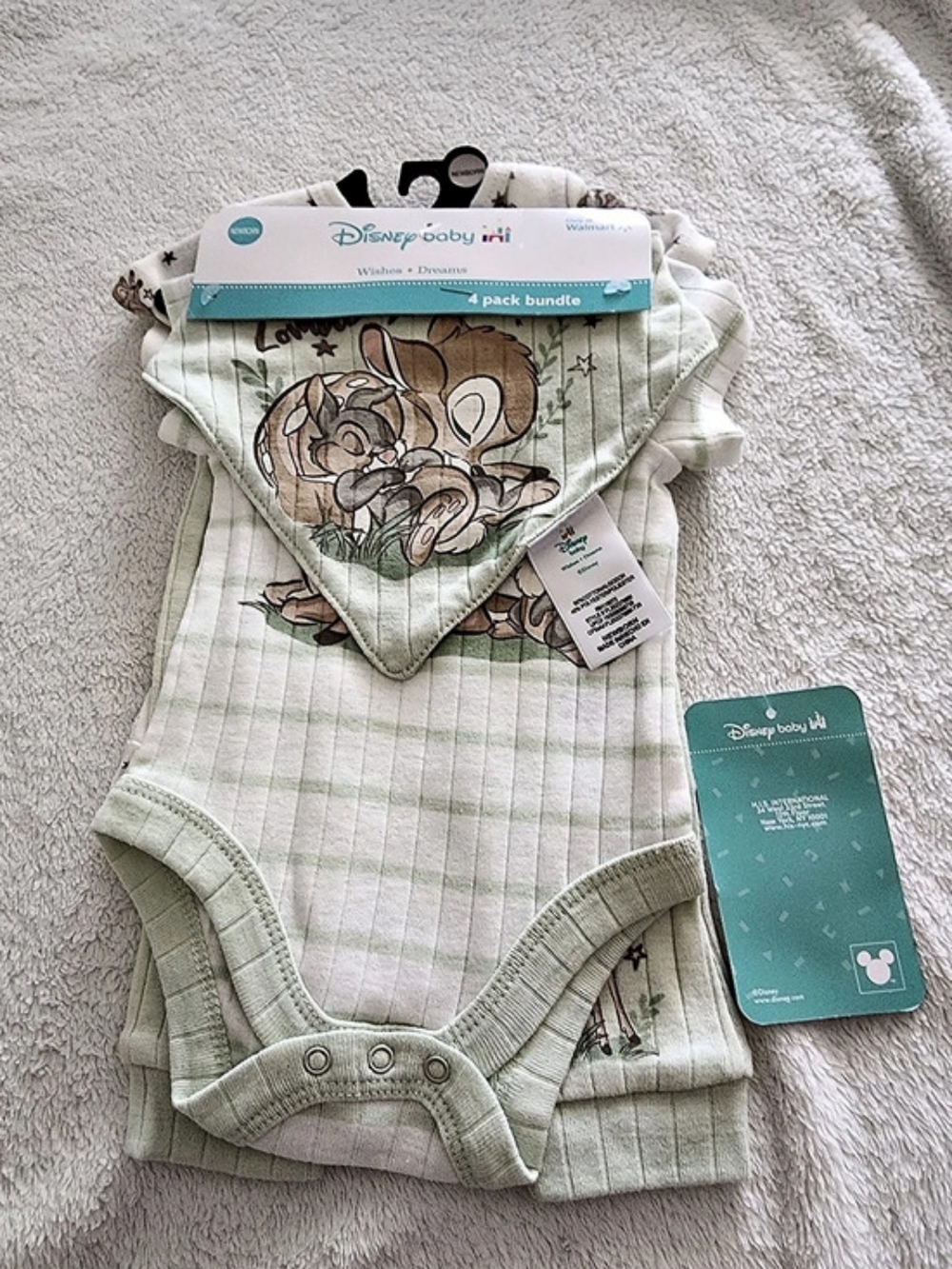 Disney Baby Bambi and Thumper 4-Piece Bundle Newborn 4-Piece Set NWT